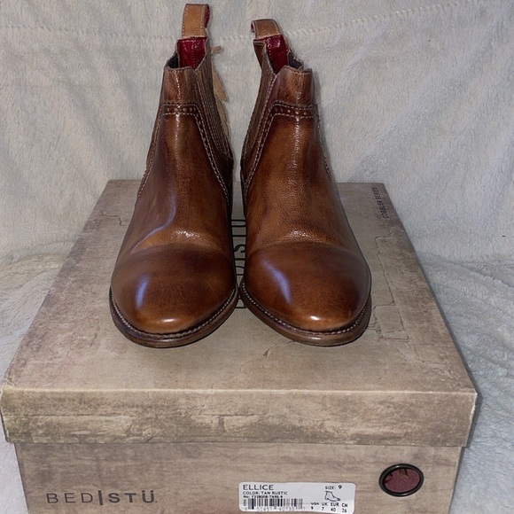 NWT BED|STU Ellice Tan Rustic Ankle Boot - Picture 5 of 12